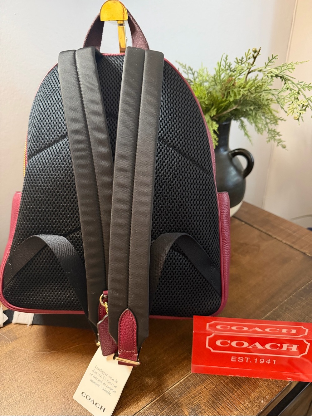 Coach Shearling Court Backpack - Picture 2 of 14